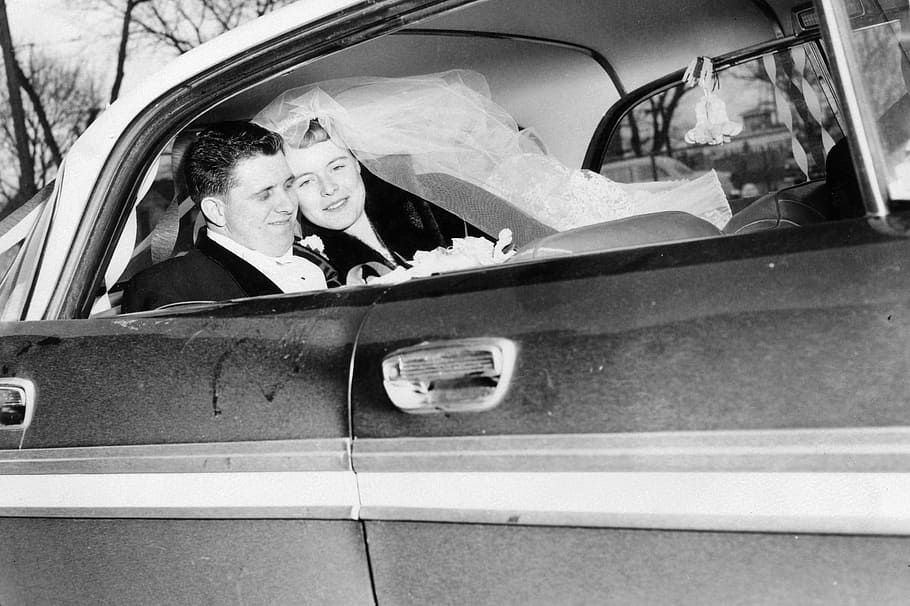 married, wedding, 1960s, bride, bridal, male, husband, wife HD wallpaper