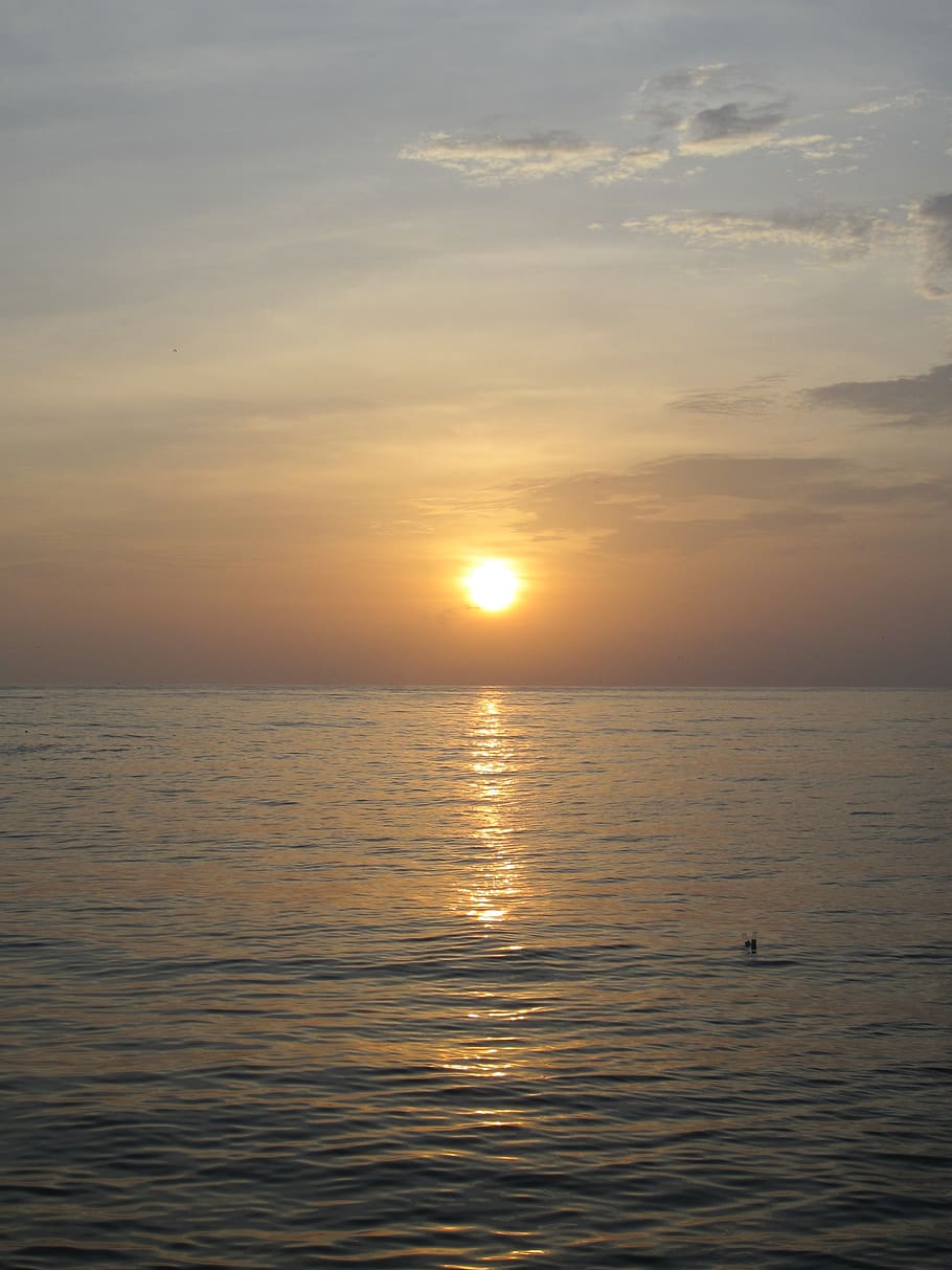 sea, sunset, beach, sky, water, beauty in nature, scenics - nature HD wallpaper