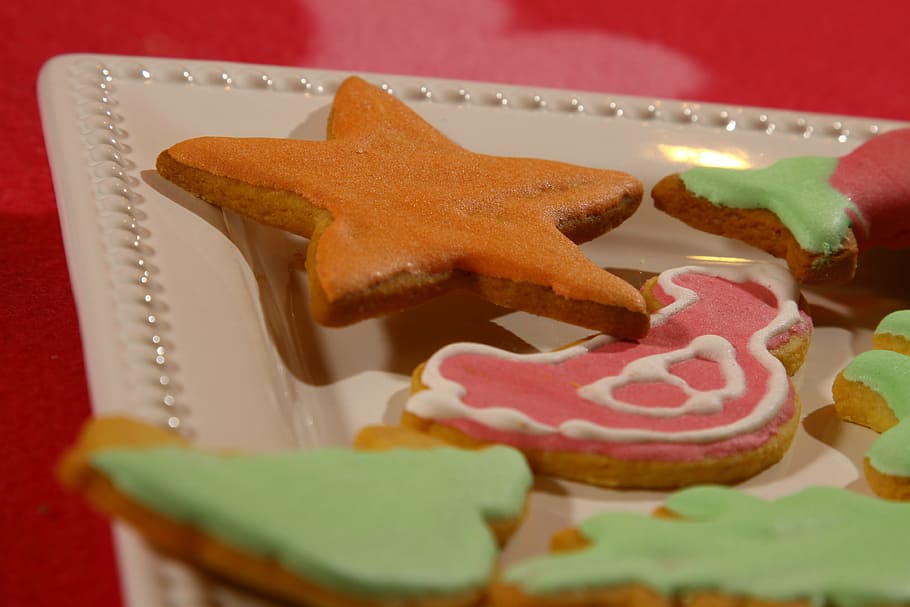 biscuits, cookie, star, dessert, food, cake, sweet Food, baked HD wallpaper
