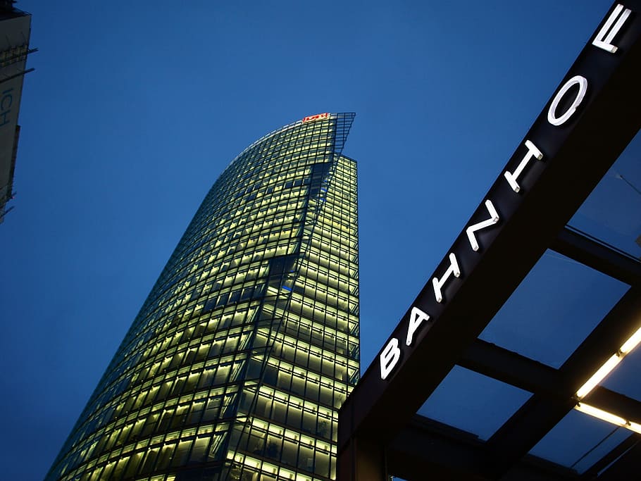 building, architecture, berlin, perspective, tower, skyscraper HD wallpaper