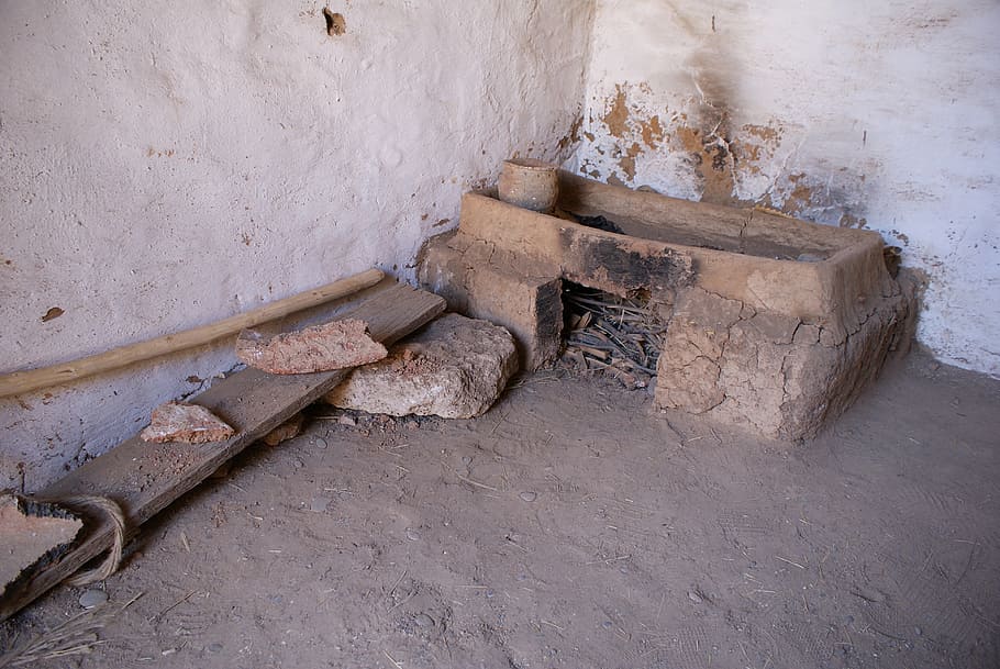 fireplace, hut, wall - building feature, architecture, no people HD wallpaper
