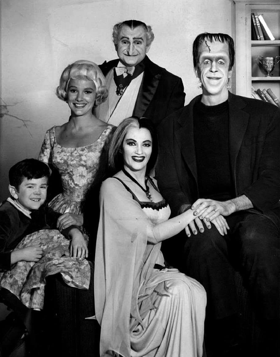 grayscale photography of Addams Family photo, munsters, butch patrick, HD wallpaper