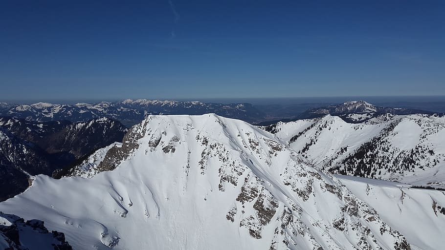 Bschiesser, Tannheimer Mountains, mountaineering, winter, tyrol, HD wallpaper