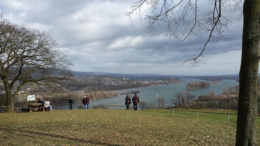 landscape, clouds, panorama, dark clouds, outlook, sky, rhine HD wallpaper