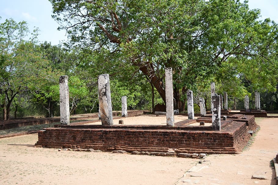 Old, Buddhist Temple, old temple, polonnaruwa, ancient ruins, HD wallpaper