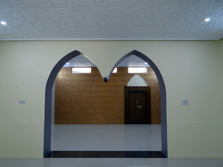 Interior, Wall, Decoration, rpli, arch door skylight, ceiling HD wallpaper
