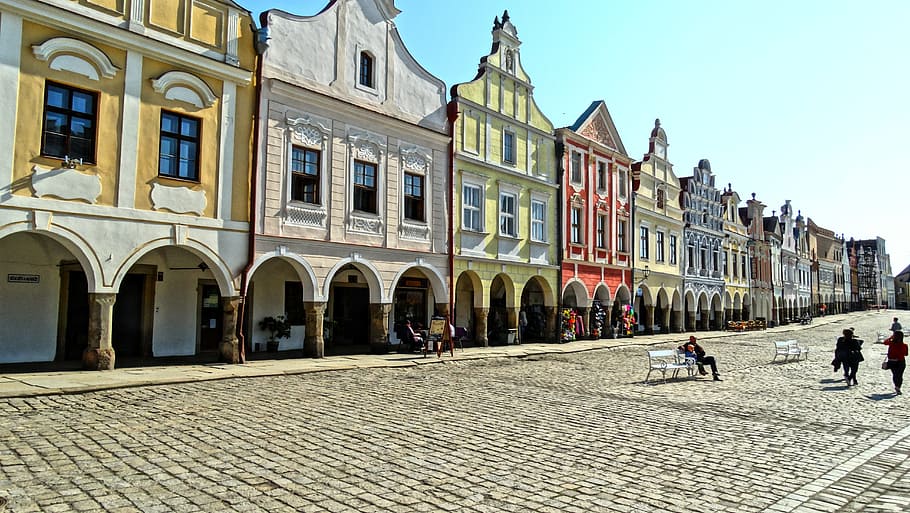telč, czeh, heritage, building exterior, architecture, built structure HD wallpaper