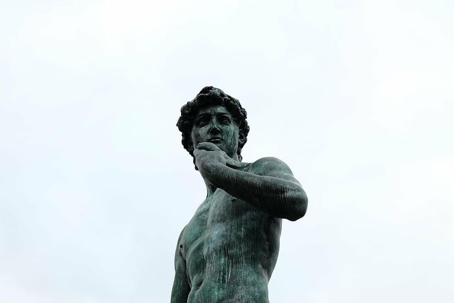 david, michelangelo, sculpture, statue, low angle view, no people HD wallpaper