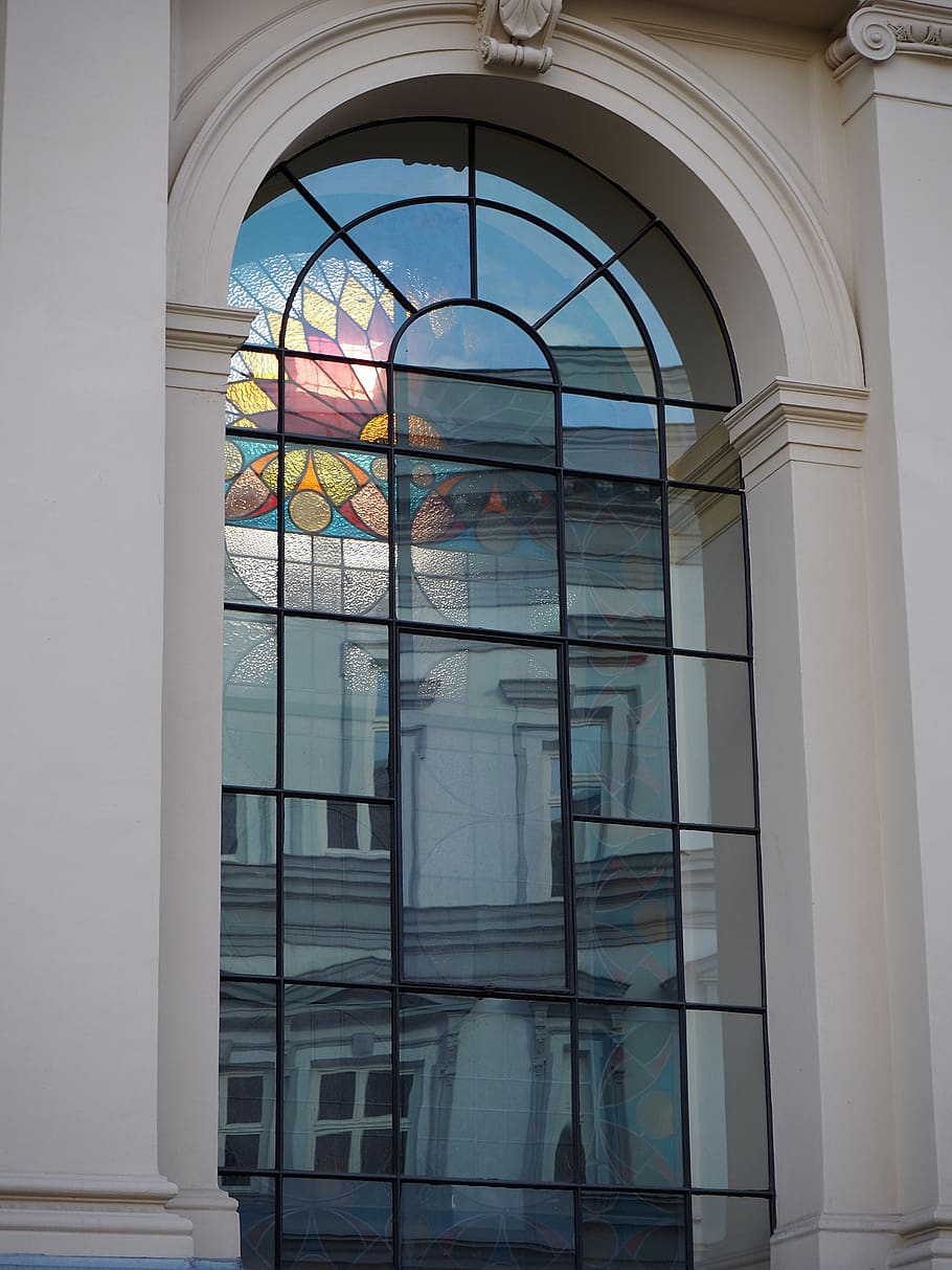 reflection, light, window, architecture, glass - material, built structure HD wallpaper