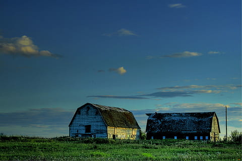 Alberta, Canada, Landscape, Scenic, Sky, clouds, farm, rural HD wallpaper