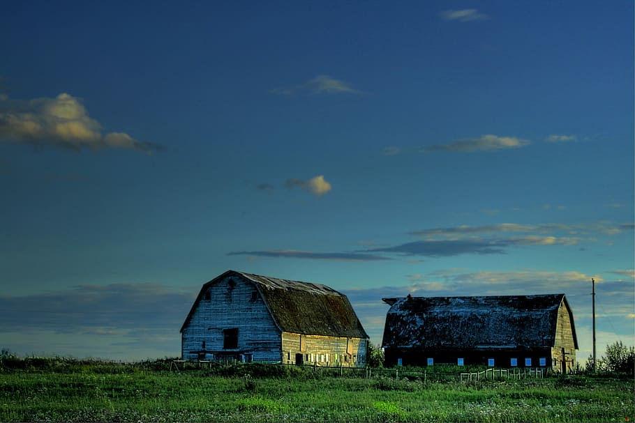 Alberta, Canada, Landscape, Scenic, Sky, clouds, farm, rural HD wallpaper