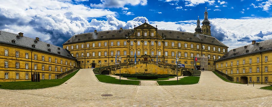architecture, building, castle, monastery, seminar, banz, bavaria HD wallpaper