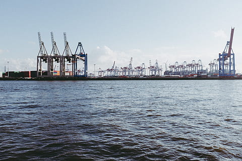 Port of Hamburg, architecture and Cityscape, industry, harbor HD wallpaper