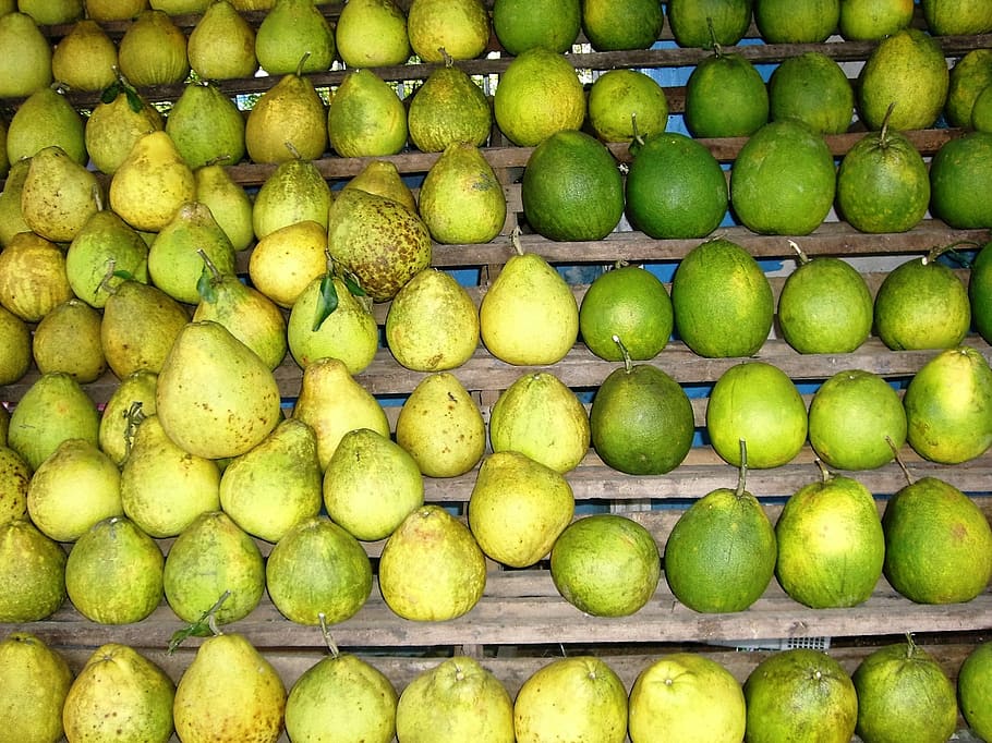 Fruit, Trade, Pears, Yellow, Green, green color, food and drink HD wallpaper