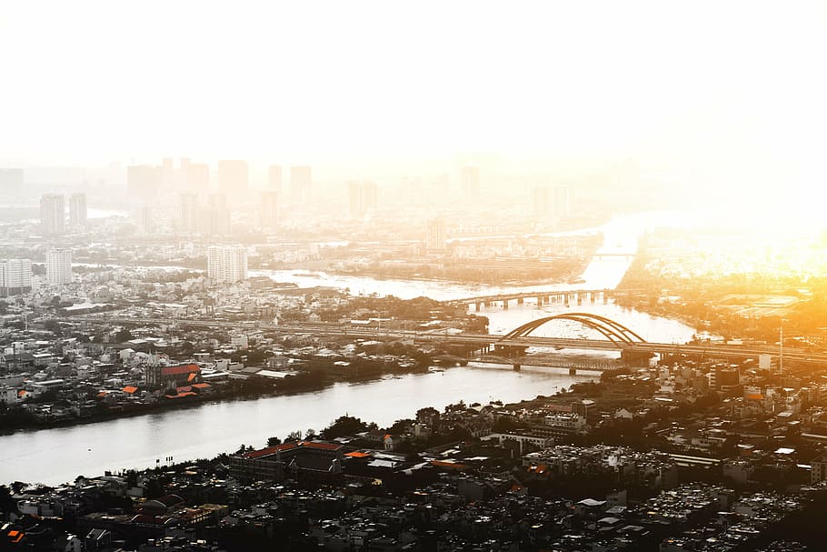 aerial view of city during daytime, architecture, building HD wallpaper
