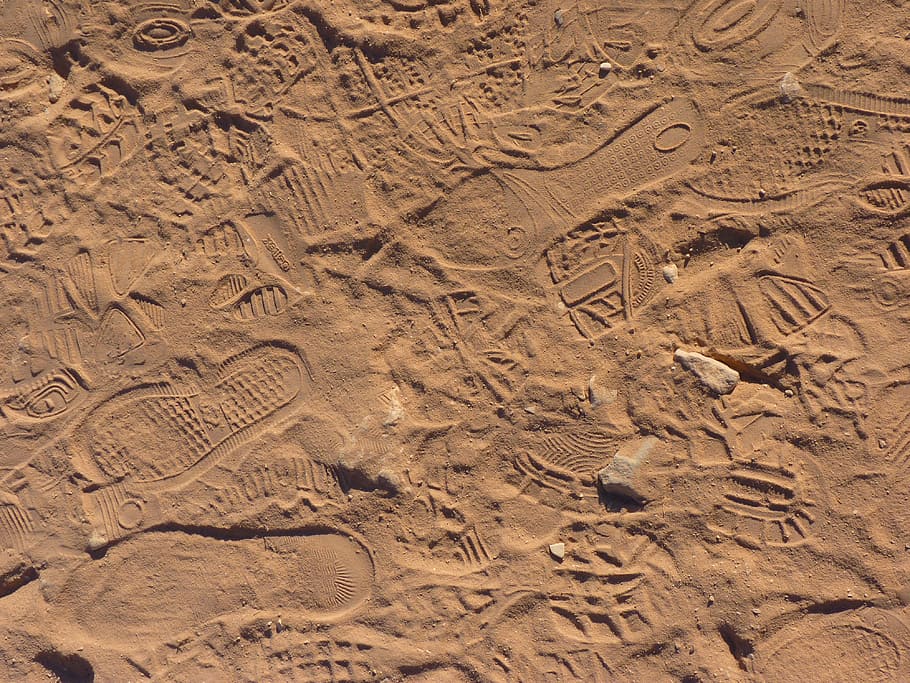 trace, traces, sand, occurs, reprint, track, footprint, desert, HD wallpaper