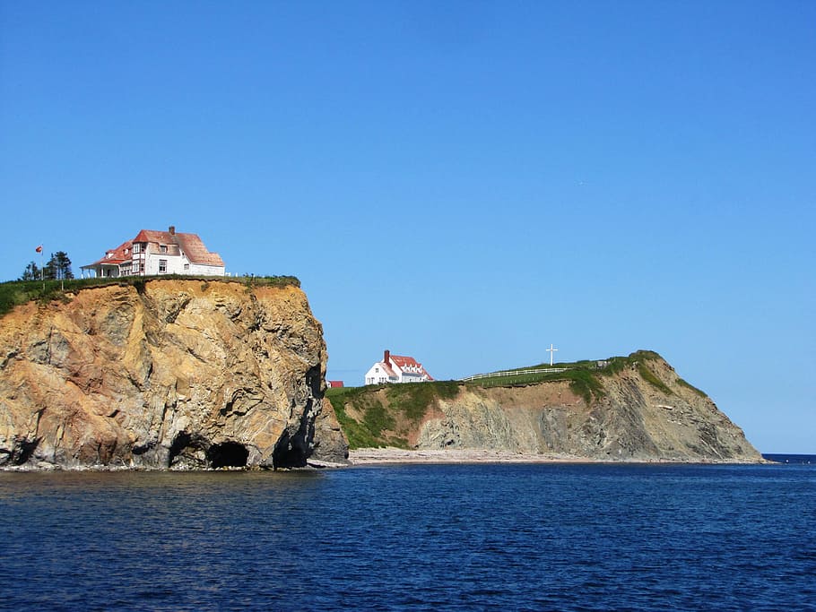 Perce, Quebec, Nature, Rock, Canada, Sea, gaspe, cliff, gaspesie HD wallpaper