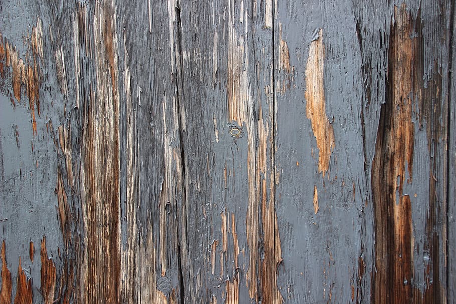 withered gray paint on brown wooden, background, texture, pattern