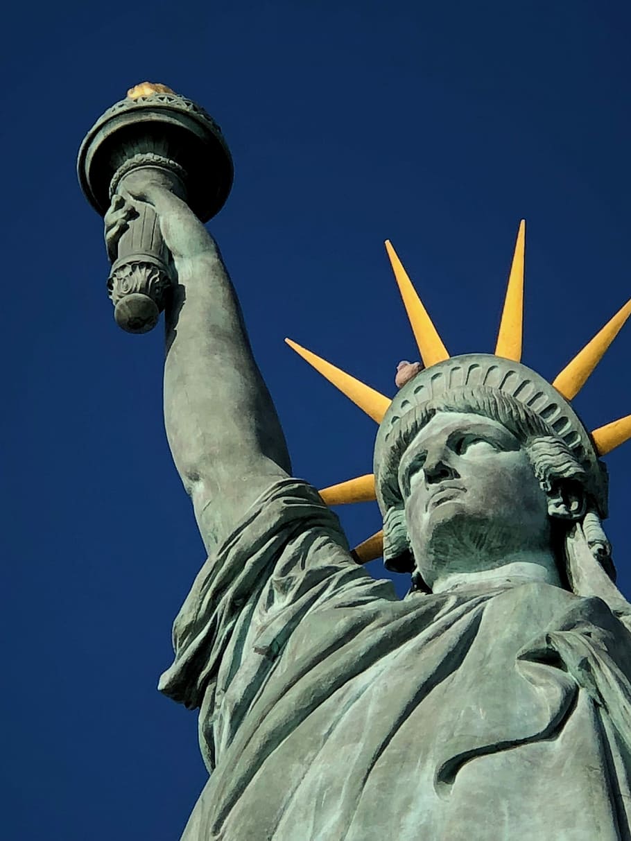 Statue de la Liberté - Paris, Statue of Liberty, architecture HD wallpaper