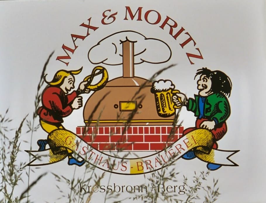shield, board, inn, brewery, max and moritz, kressbronn, lake constance HD wallpaper