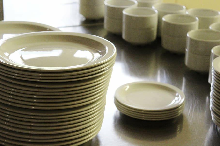 tableware, plate, bowls, service, kitchen, indoors, no people HD wallpaper