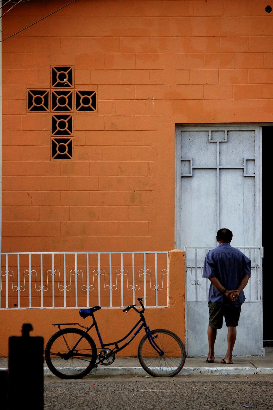 church, temple, orange, chapel, the person, male, waiting for you HD wallpaper