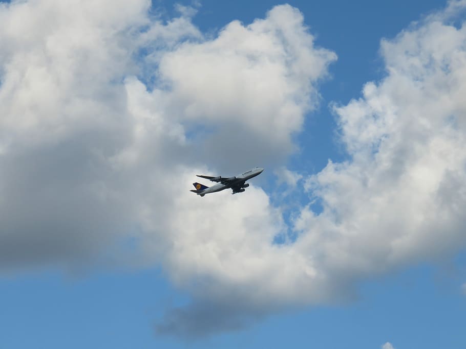 Plane, Airplane, Flight, Take-Off, passenger jet, clouds, commercial aircraft HD wallpaper