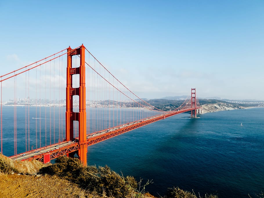 Golden Gate Bridge, The Golden Gate, San Francisco, California, HD wallpaper