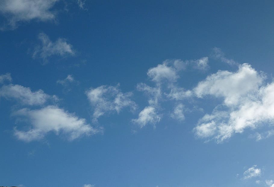 sky, clouds, blue, nature, weather, air, day, backgrounds, summer HD wallpaper