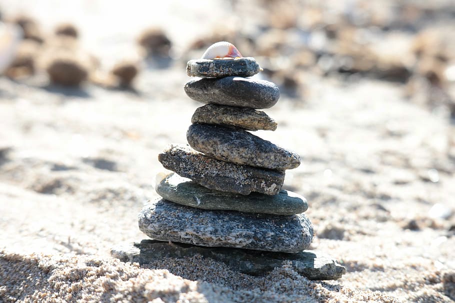 beach, stones, shells, sand, sea, sassi, pebbles, nature, rock HD wallpaper