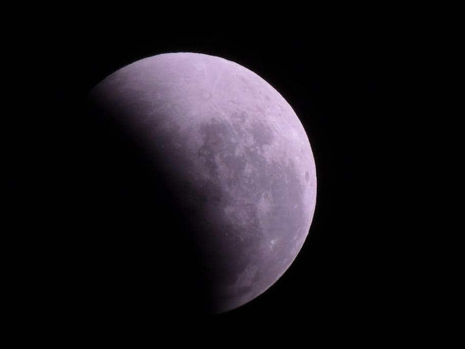 eclipse, super moon, big moon, space, astronomy, sky, night HD wallpaper