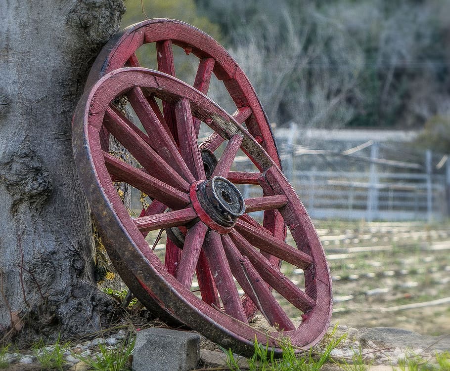 wheels, old, obsolete, transport, transportation, wood, truck HD wallpaper