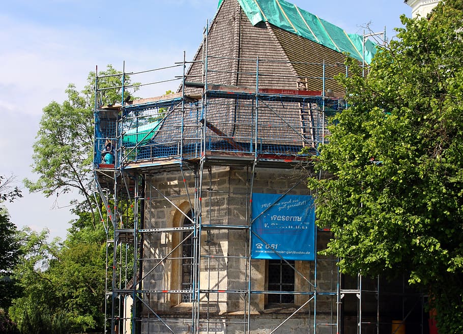 construction, working scaffold, scaffolding, scaffolding parts HD wallpaper