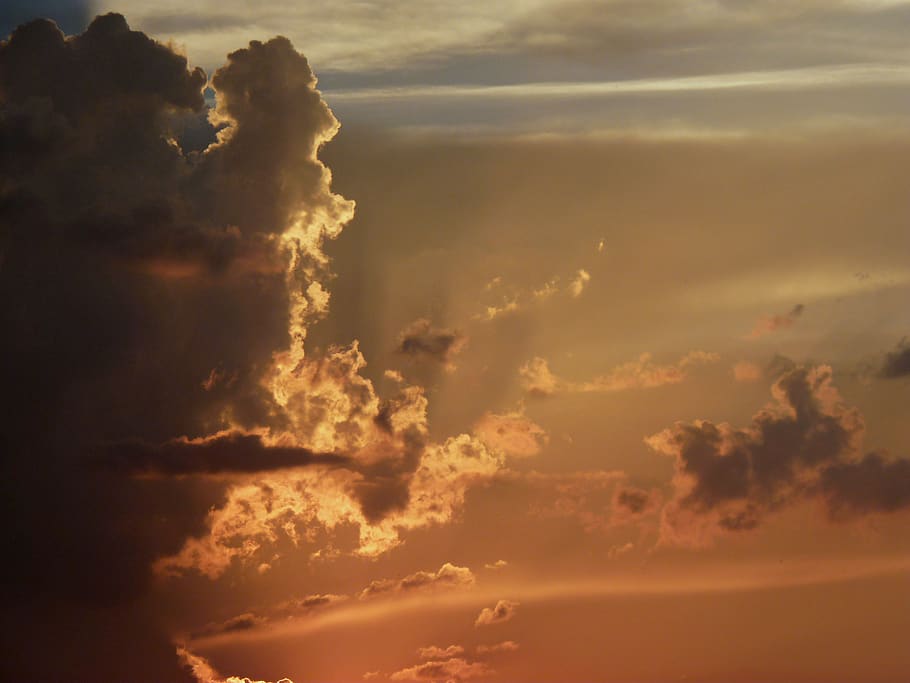 sunset, clouds, twilight, sky, cloud - sky, beauty in nature HD wallpaper