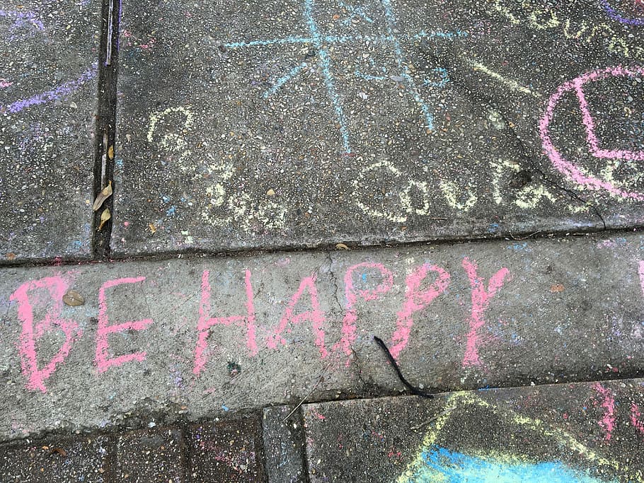 Courage, Chalk, happy, drawing, handwriting, handwritten, positive HD wallpaper