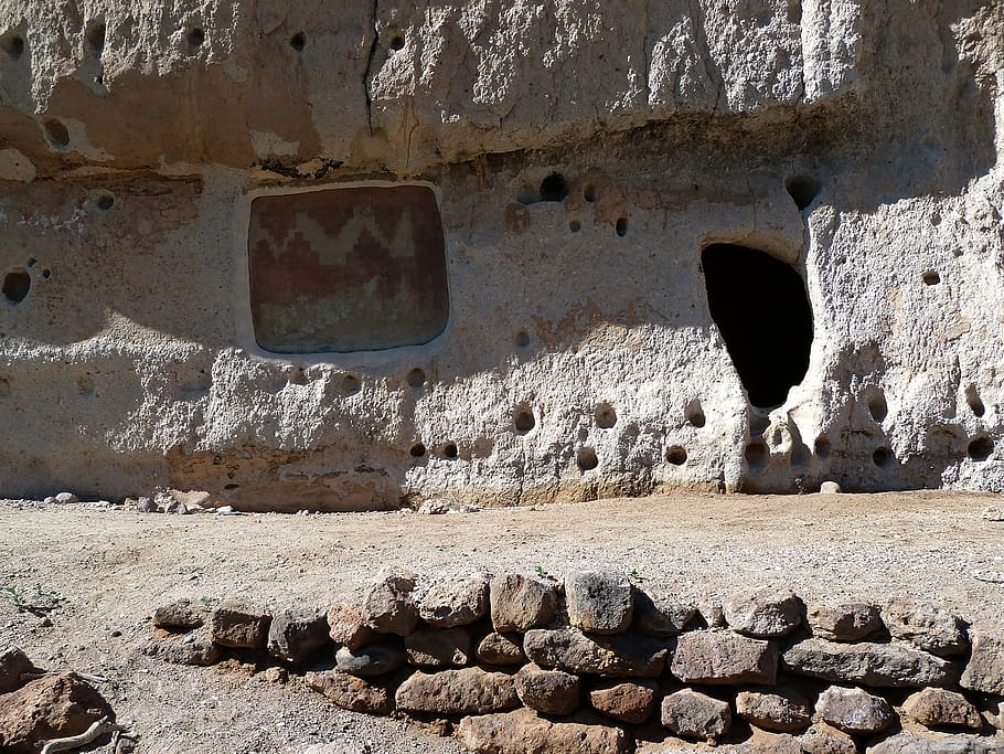 cliff, dwelling, bandelier national monument, new mexico, usa, HD wallpaper