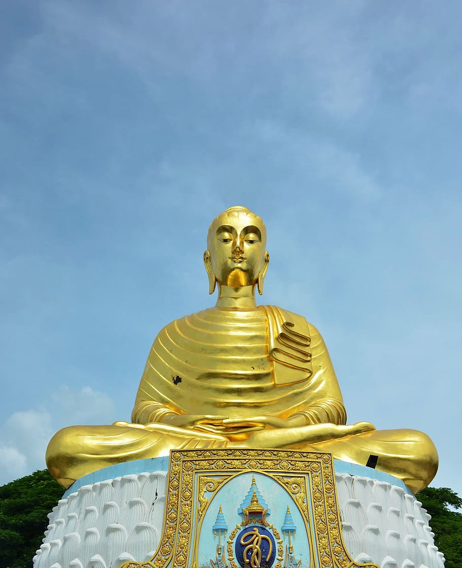 buddha, พระ, statue, art, buddhism, what respect, measure HD wallpaper