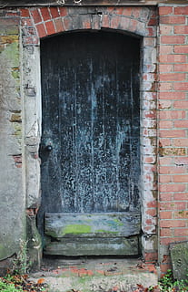 door, old, broken, brick, wood, house, architecture, lock, building HD wallpaper