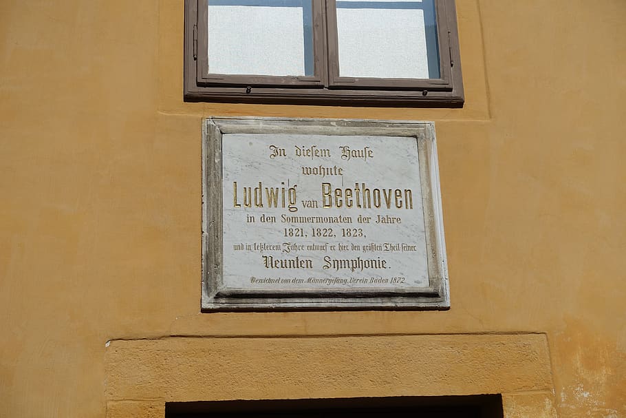 beethoven, house, swim, in vienna, text, communication, architecture