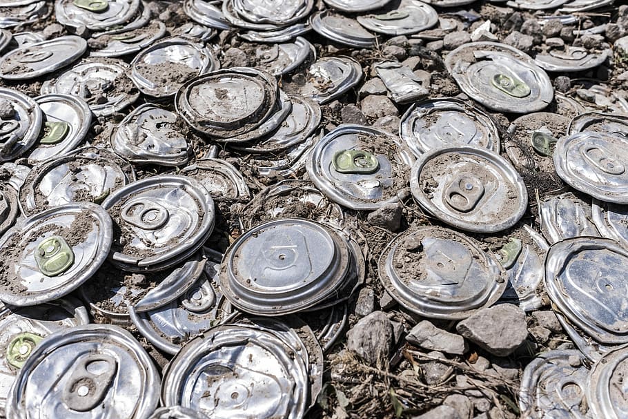 grey flat soda cans with rocks during daytime, objects, lazy HD wallpaper