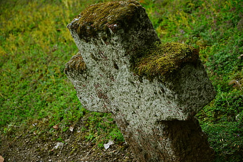 HD wallpaper: cross, stone cross, stone grave, coffin, death, mourning