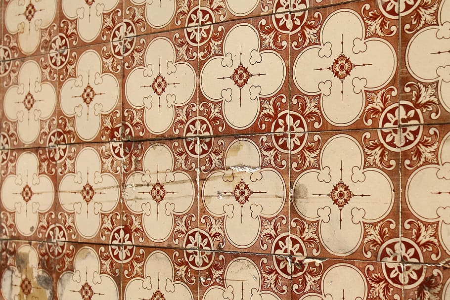 Tile, Azulejos, Pattern, floral pattern, backgrounds, no people HD wallpaper