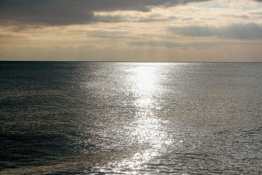 landscape, sunset, ocean, see, light, sea, water, reflection HD wallpaper