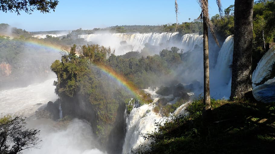 Iguazu, River, River, Falls, Argentina, tropical, travel, water HD wallpaper