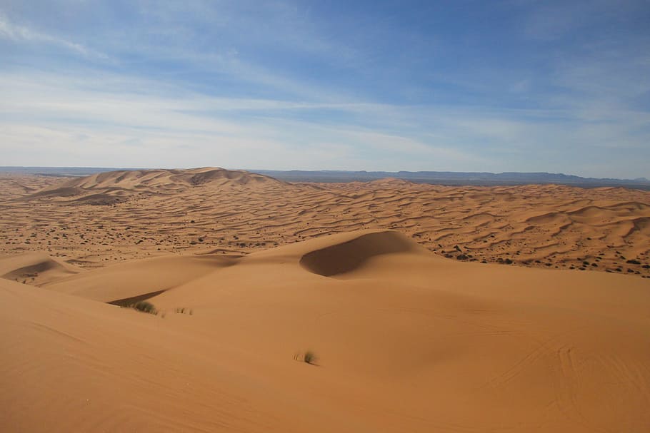 erg chebbi, desert, morocco, silence, scenics - nature, land HD wallpaper
