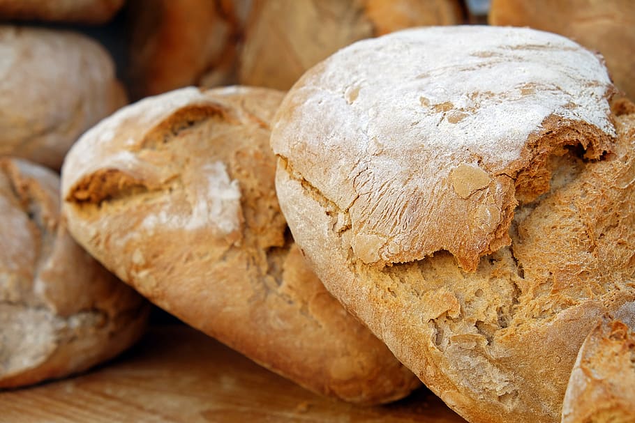 brown breads, wood oven bread, loaf of bread, bread crust, crispy, HD wallpaper