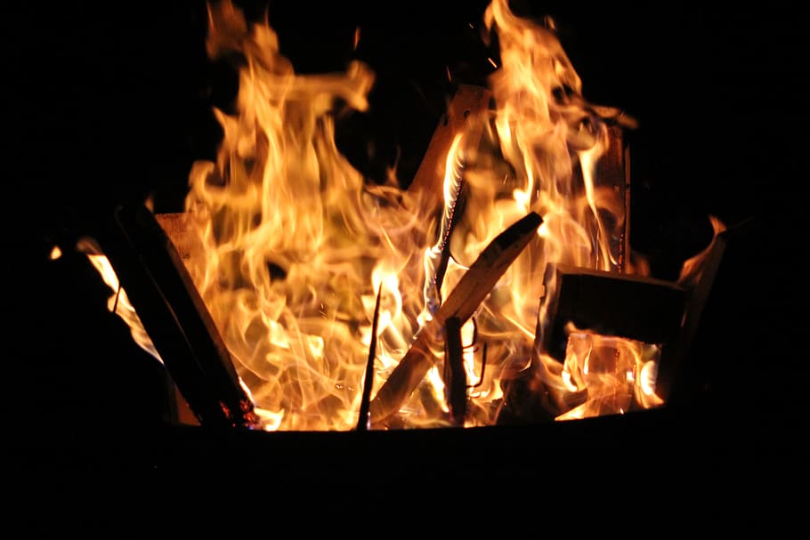 Fire, Hot, Embers, Flame, Heat, Burn, campfire, brand, wood fire HD wallpaper