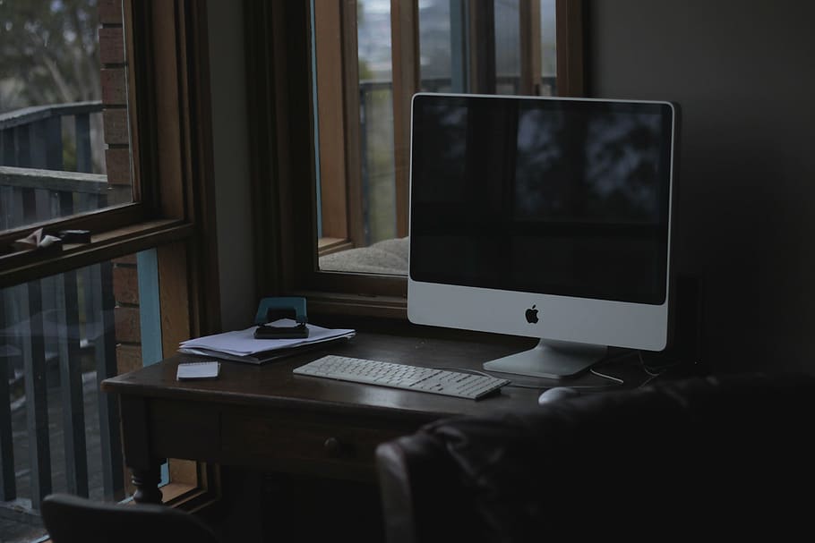 silver iMac turned off, computer, apple inc, technology, modern, HD wallpaper