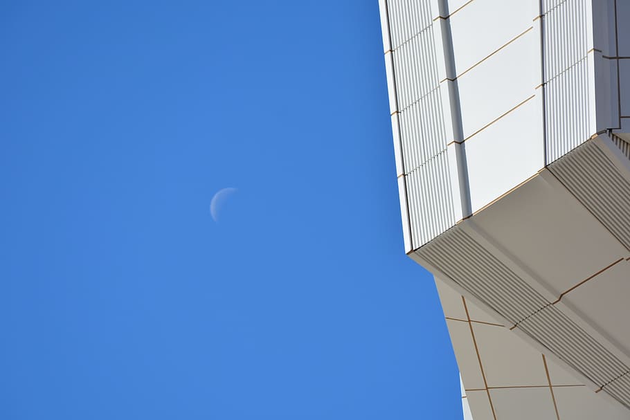 moon, tower, construction, architecture, building exterior HD wallpaper