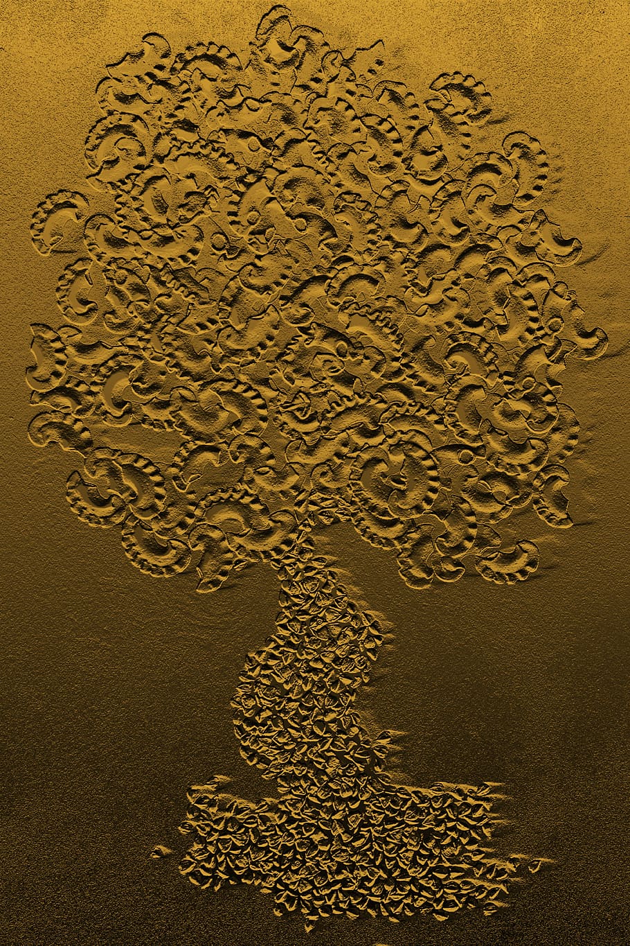 texture, abstract, art, tree, computer graphics, sand, beach HD wallpaper